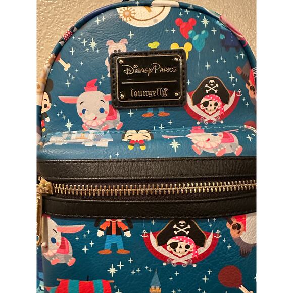 NWOT Disney Parks Disneyland and Walt World Chibi Character Loungefly Backpack - Picture 2 of 5